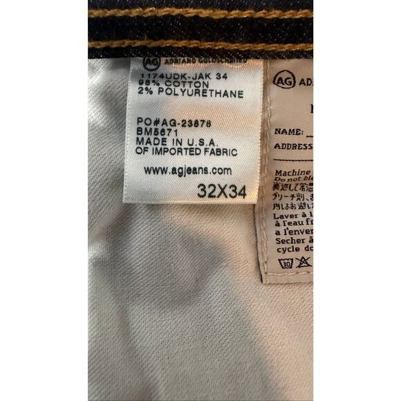 AG Adriano Goldschmied The Graduate Jeans Men's 32x30 Jack Dark Wash 1174UDK USA - Picture 4 of 5